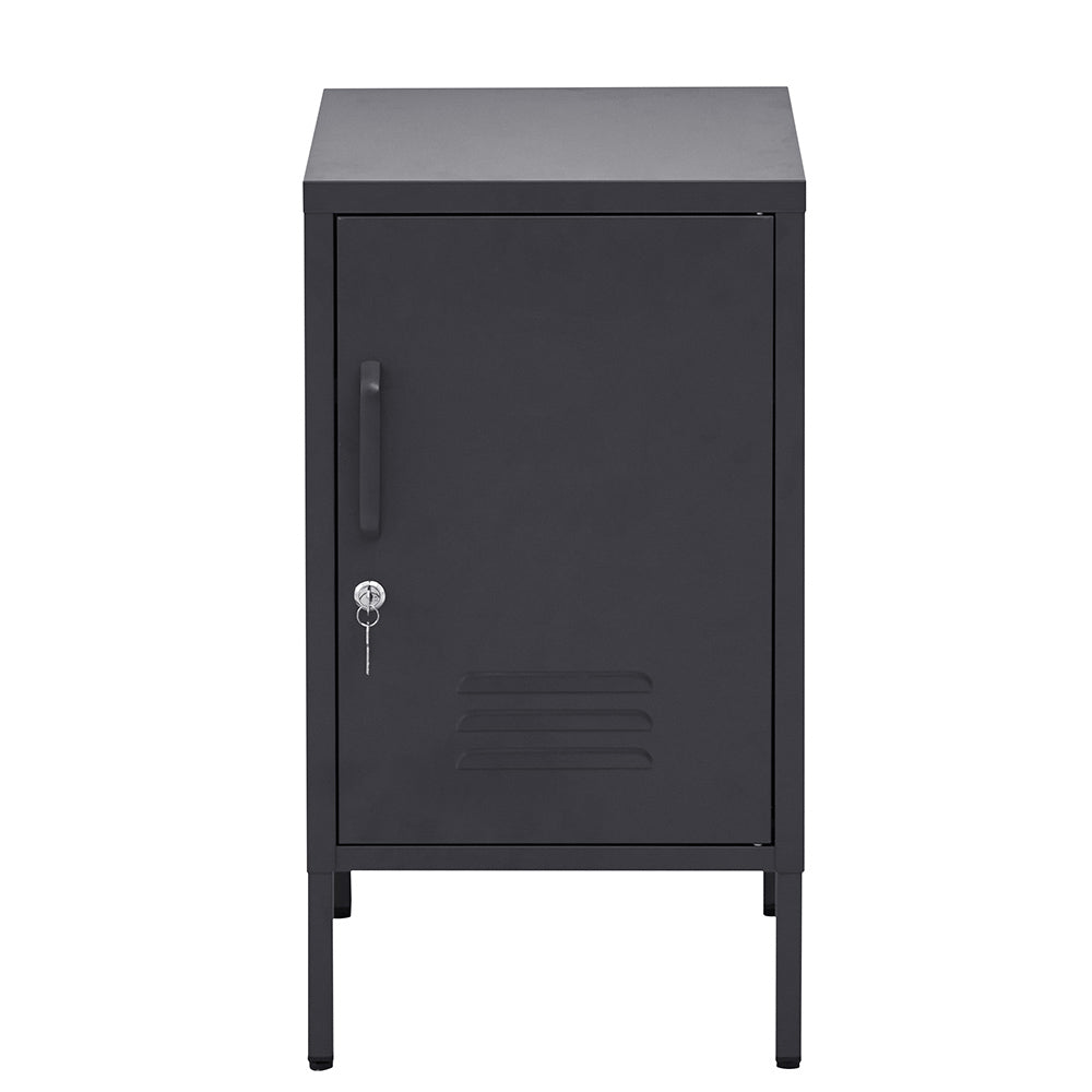 Artiss Mini Lockable Steel Storage Cabinet – Charcoal Black