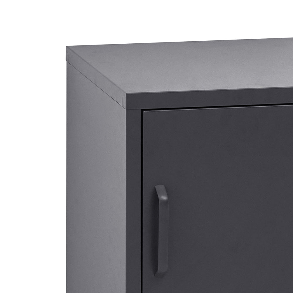 Artiss Mini Lockable Steel Storage Cabinet – Charcoal Black