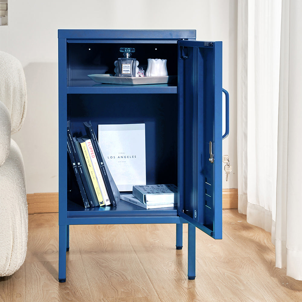 Artiss Mini Lockable Steel Storage Cabinet – Midnight Blue