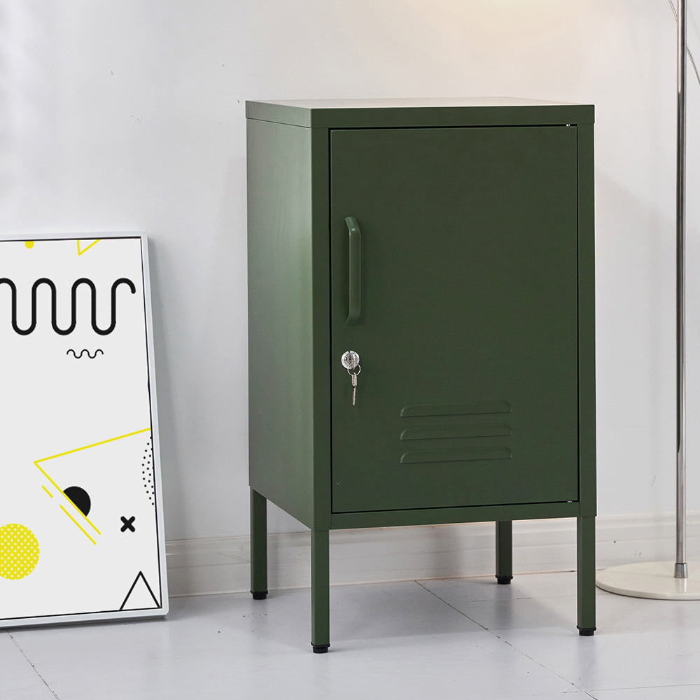 Artiss Mini Lockable Steel Storage Cabinet – Pine Green