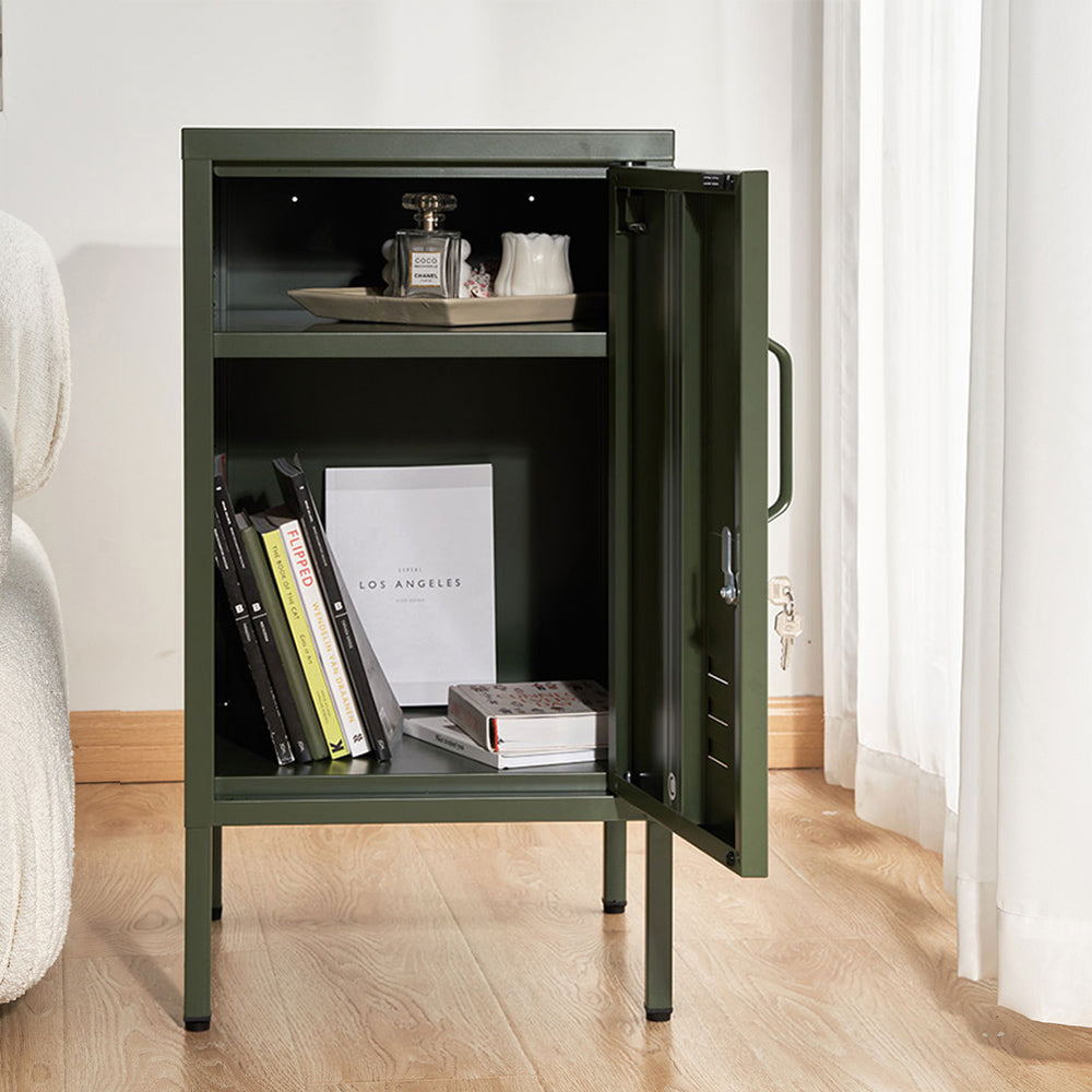 Artiss Mini Lockable Steel Storage Cabinet – Pine Green