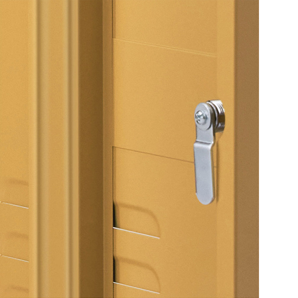 Artiss Mini Lockable Steel Storage Cabinet – Amber Yellow