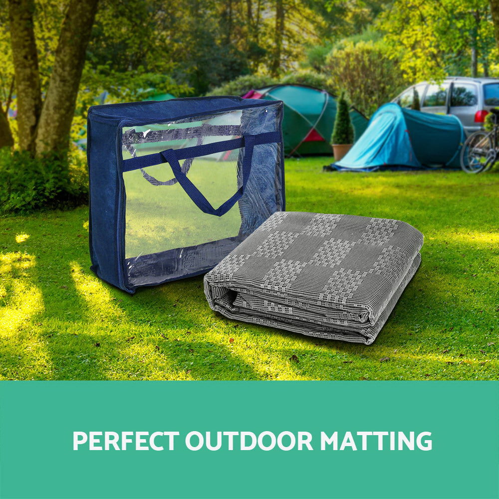 Weisshorn 5x2.5M Annex Matting 600GSM Floor Mats Hollow Design Mesh Caravan