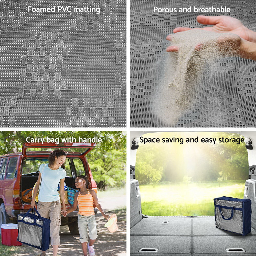 Weisshorn 7x2.5M Annex Matting 600GSM Floor Mats Hollow Design Mesh Caravan
