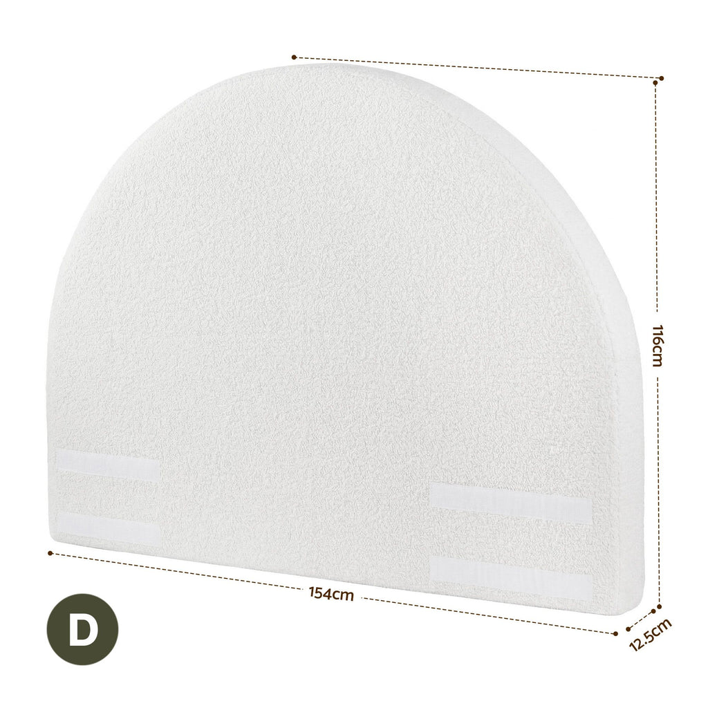 Artiss Double Foam Headboard with Removable Teddy-Velvet Cover – 154 cm