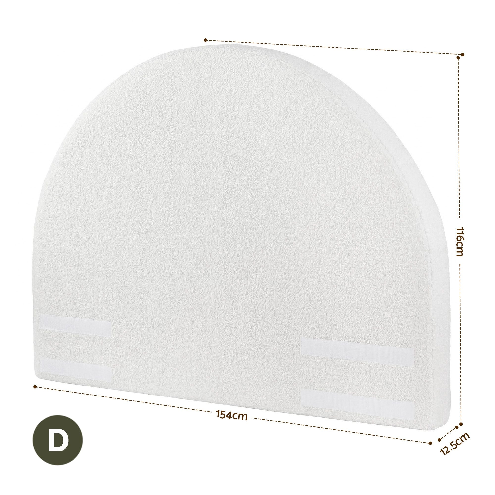 Artiss Double Foam Headboard with Removable Teddy-Velvet Cover – 154 cm
