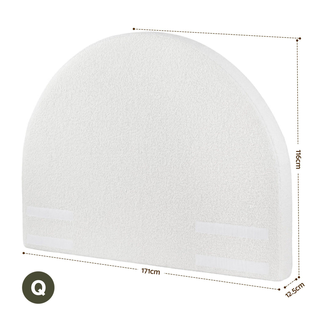Artiss Queen Foam Headboard with Removable Teddy-Velvet Cover – 171 cm