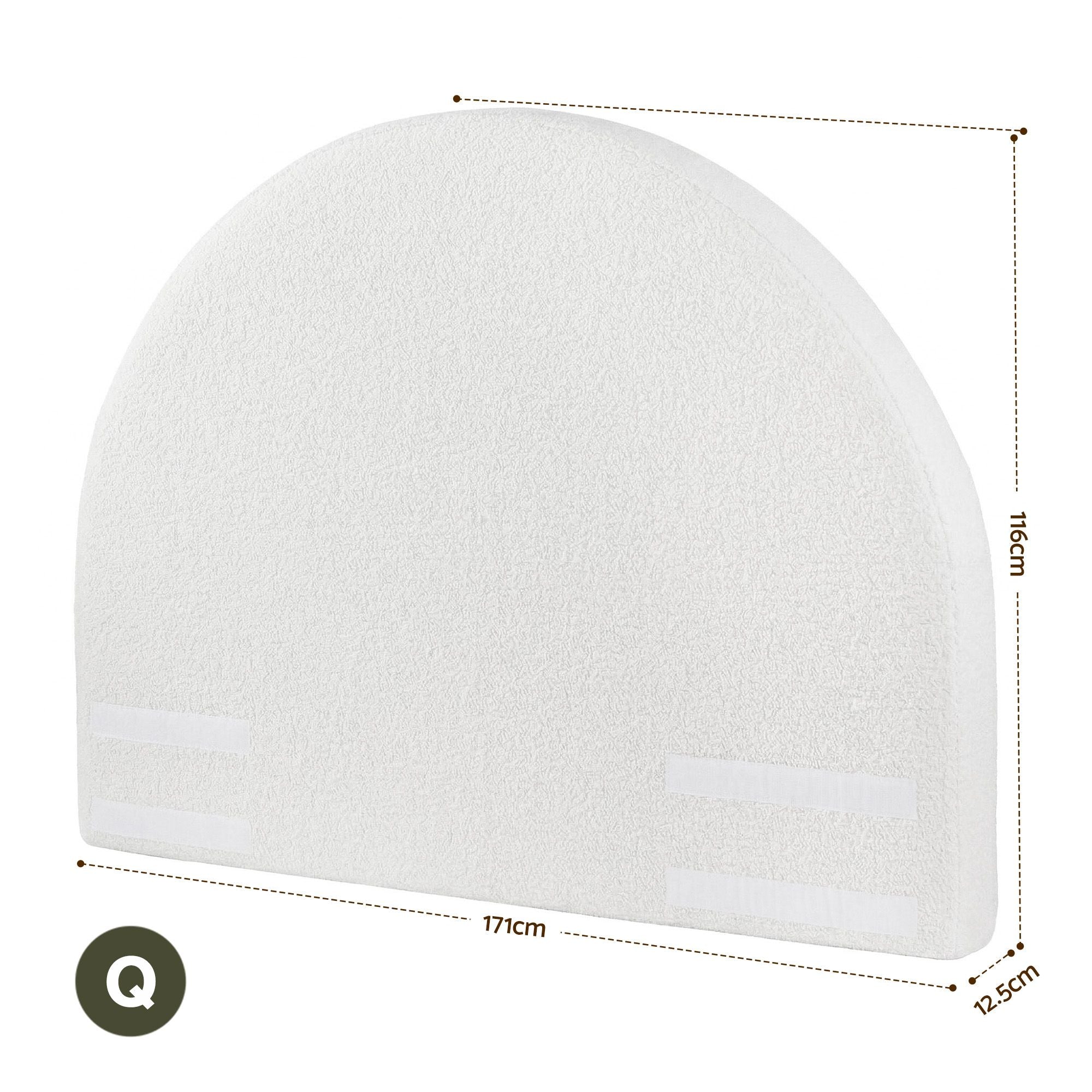 Artiss Queen Foam Headboard with Removable Teddy-Velvet Cover – 171 cm