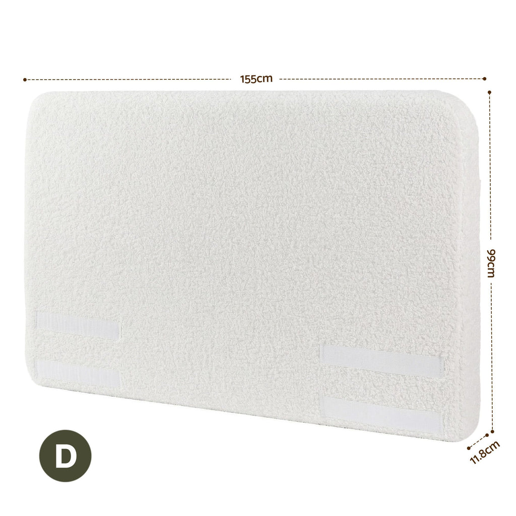 Artiss Double Bouclé Foam Bedhead – 155cm