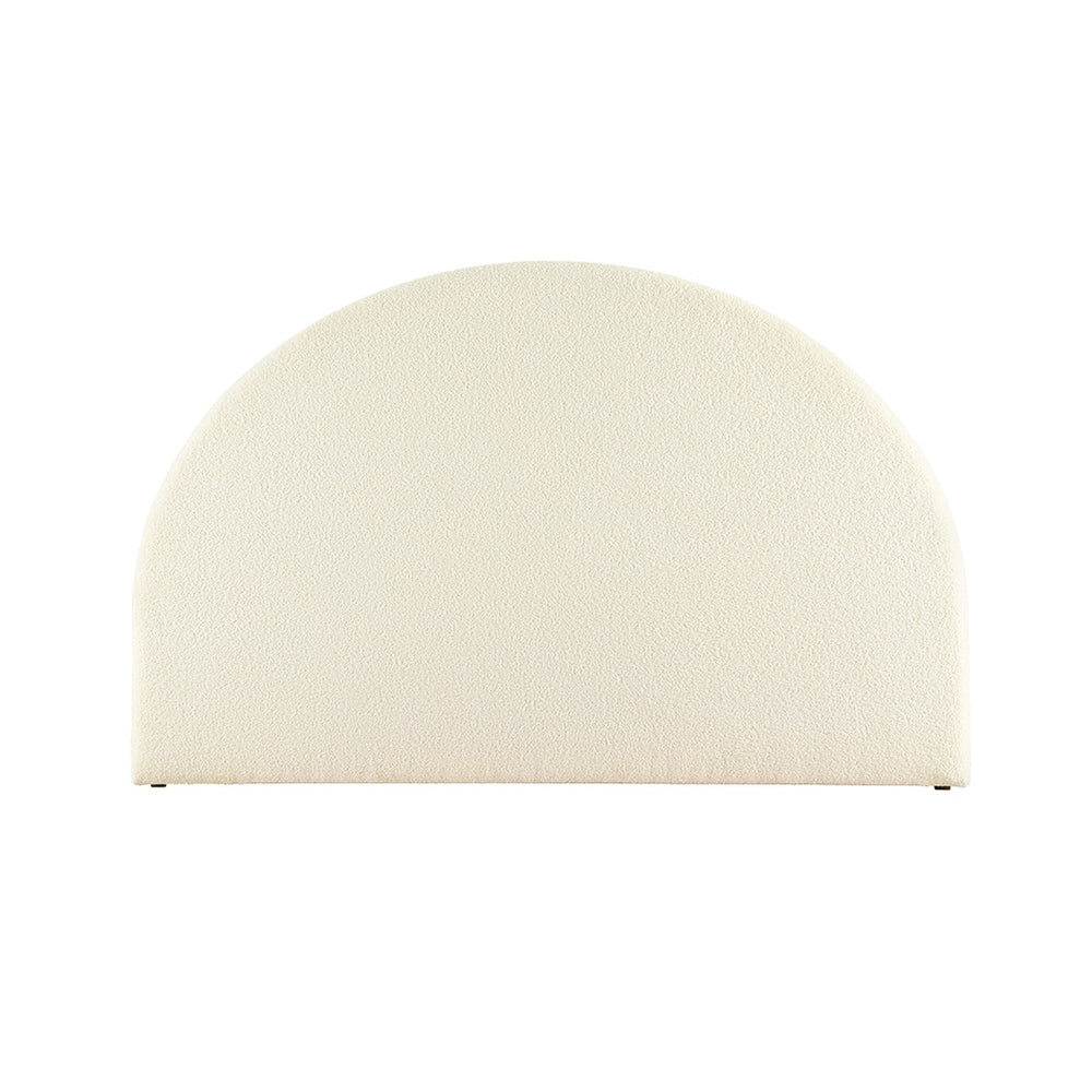 GREI King Bouclé Headboard – White | Artiss