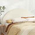 GREI King Bouclé Headboard – White | Artiss