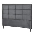 Artiss Double Linen Grid-Tufted Bedhead – Charcoal