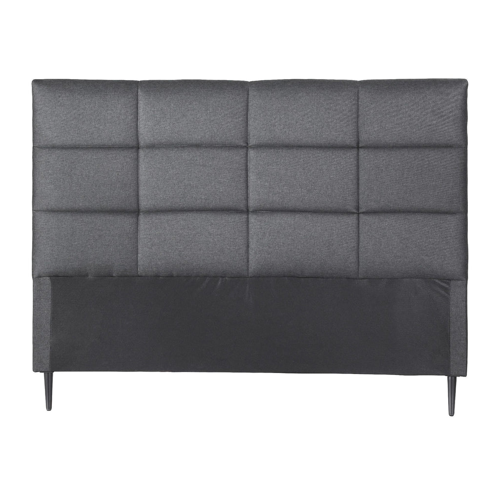 Artiss Double Linen Grid-Tufted Bedhead – Charcoal