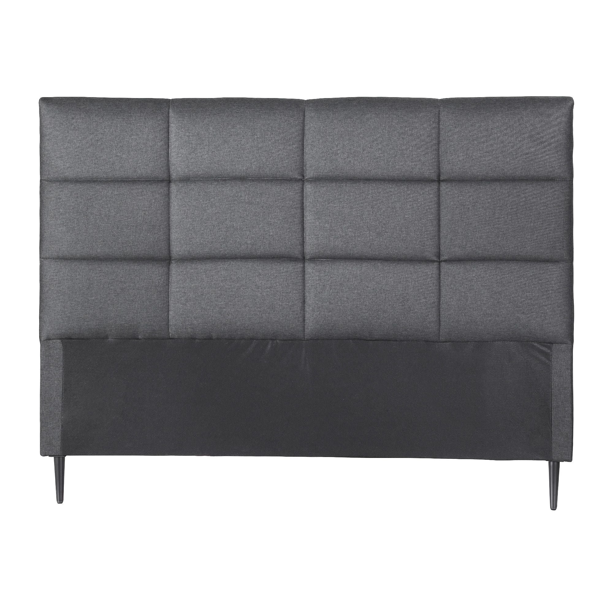 Artiss Double Linen Grid-Tufted Bedhead – Charcoal