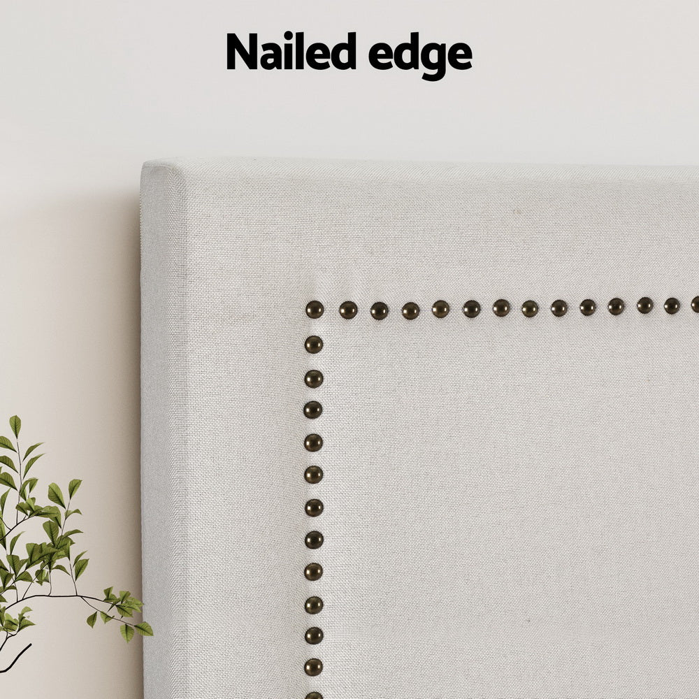 RIVE Queen Faux Linen Headboard – Beige | Artiss