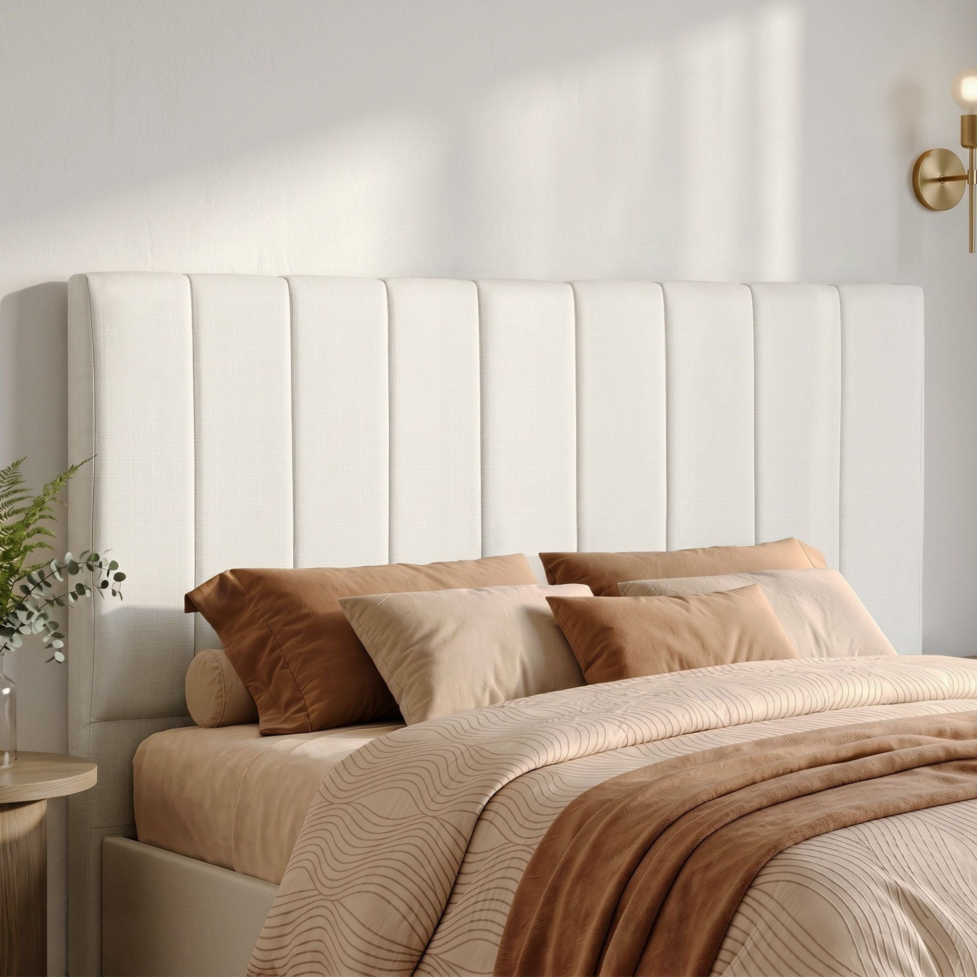 Artiss VELA Queen Linen Bedhead – Beige