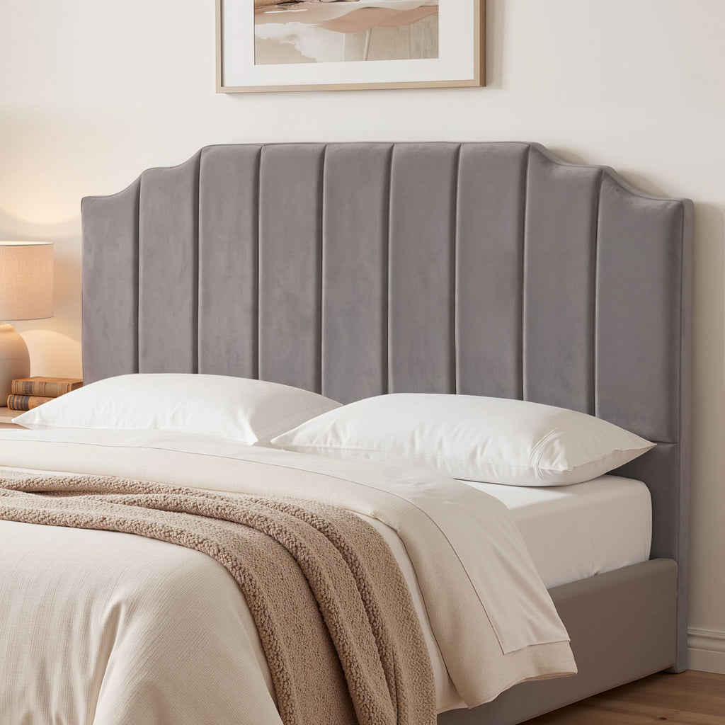 Artiss Upholstered Bed Headboard – Grey, King
