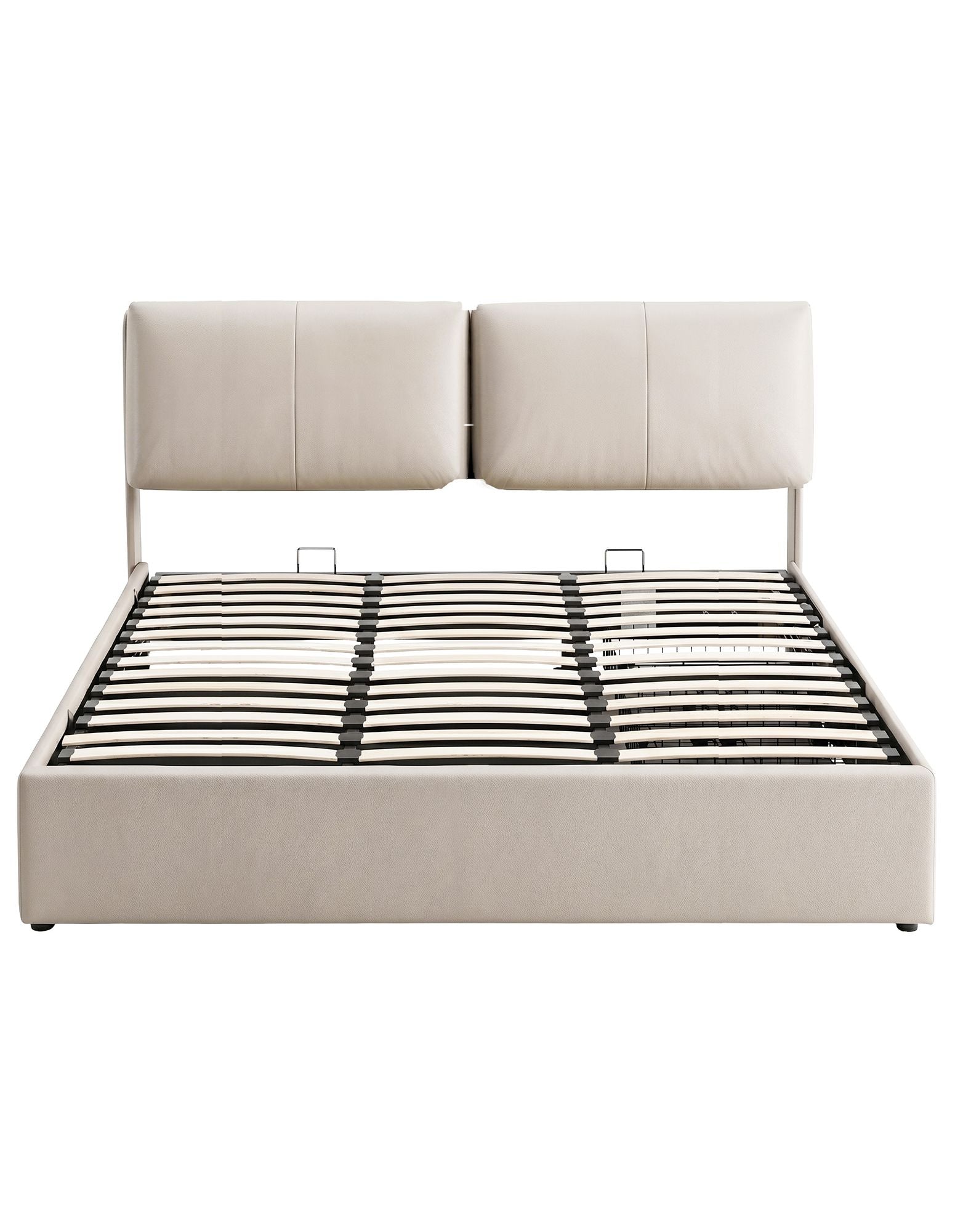 Artiss King Bed Frame with Gas-Lift Storage, 3 Drawers and Adjustable Headboard – Beige