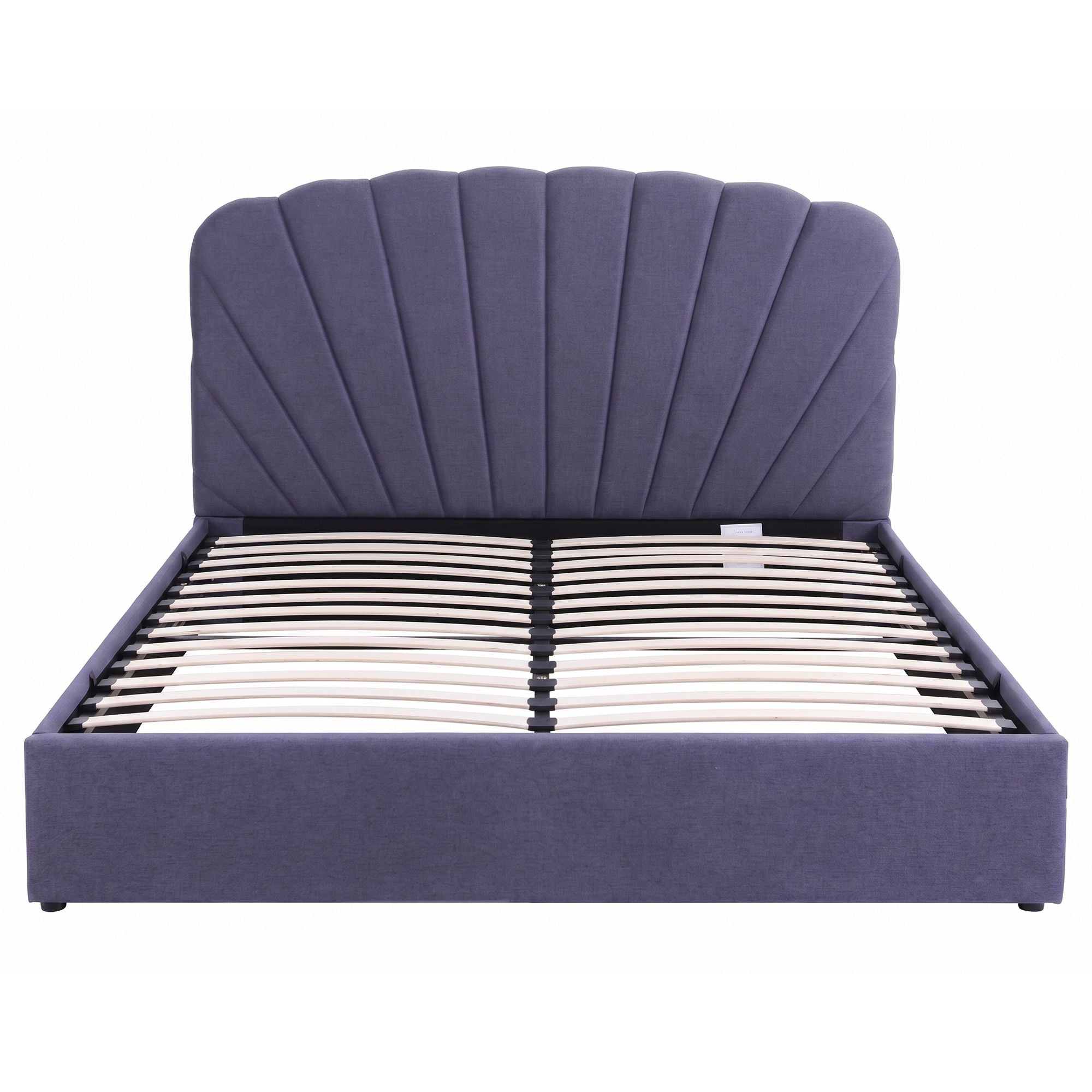 Artiss Gas-Lift King Bed Frame with Charging Ports – Grey-Blue