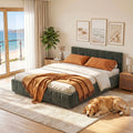 Artiss Chenille Double Platform Bed Frame – Green