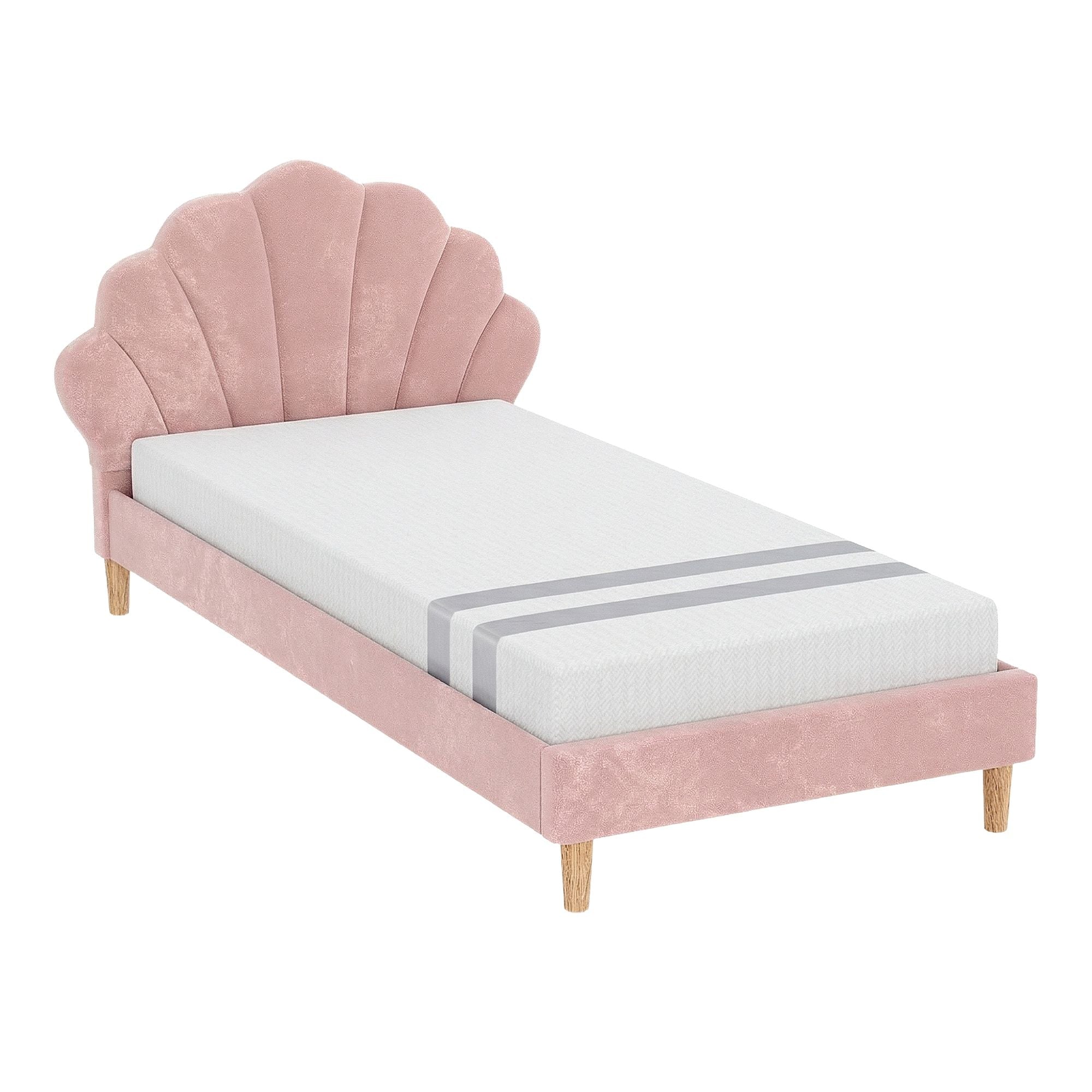 Artiss King Single Velvet Bed Frame & BedStory 20 cm Mattress Set – Pink