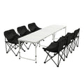 Weisshorn 7pc Camping Table Chair Set Outdoor Folding Aluminium Portable Picnic