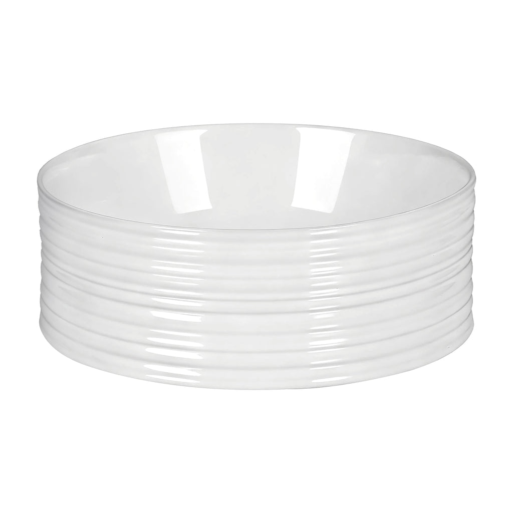 Cefito Bathroom Basin Vanity Sink Vessel Ceramic White Round Countertop 36cm