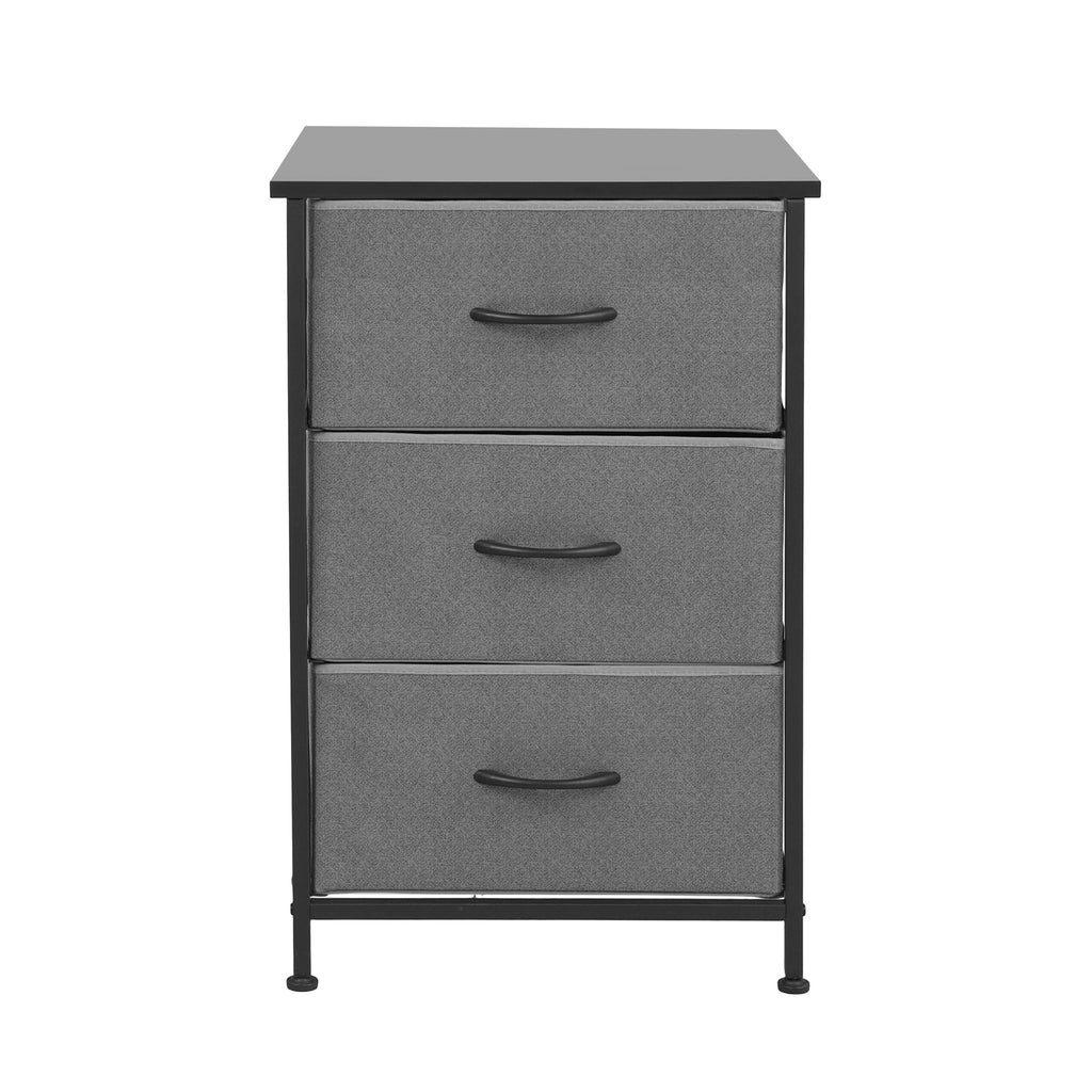 Artiss 3-Drawer Fabric Storage Chests – Grey, Set of 2