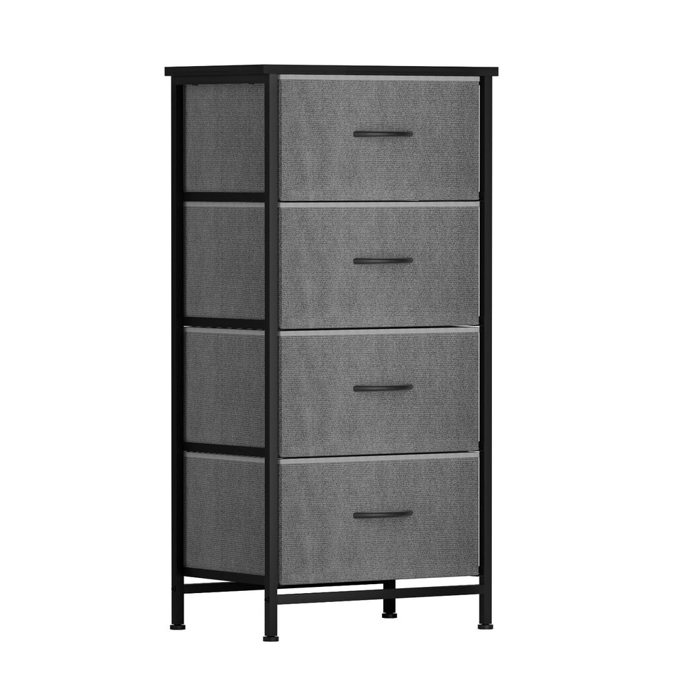 Artiss 4-Drawer Fabric Storage Chest – Grey