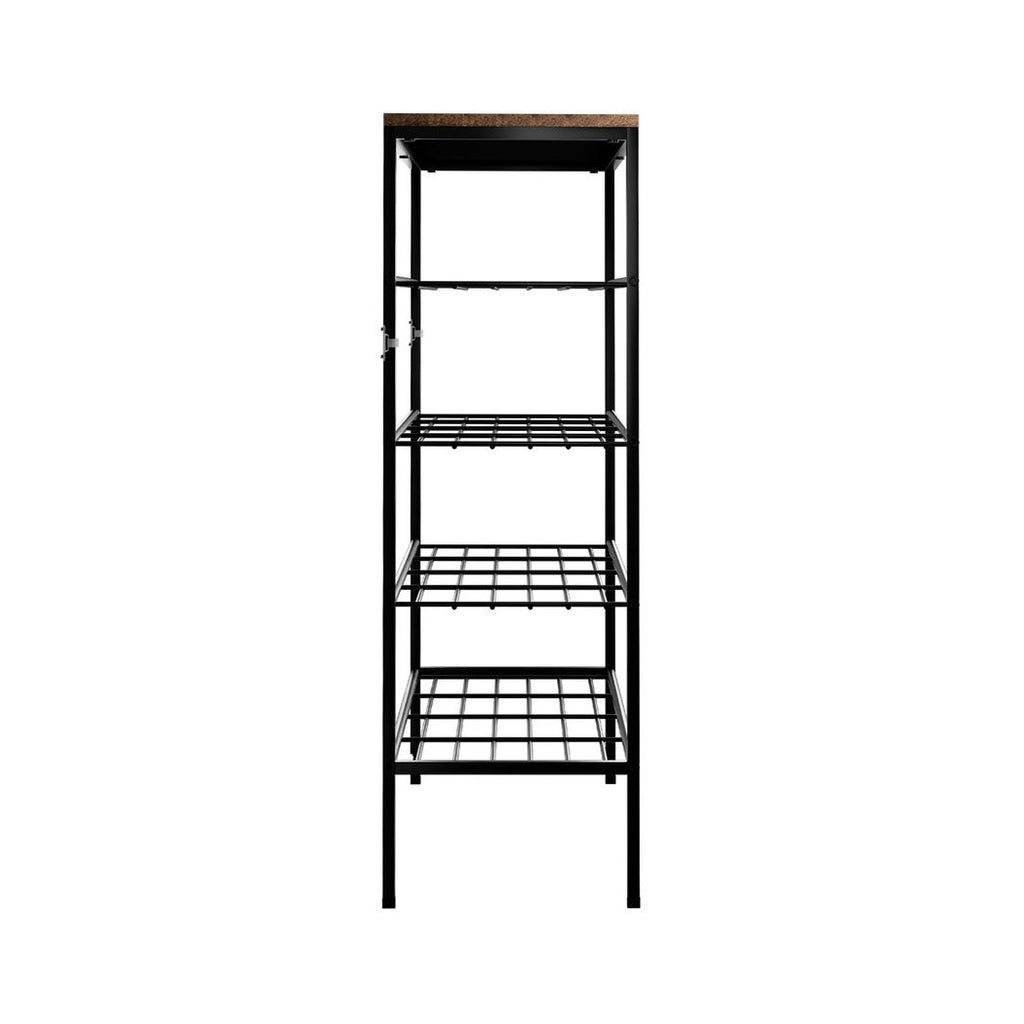 Artiss Shoe Rack 5-tier 25 Pairs Walnut Bob