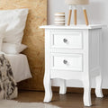 Artiss Bisset 2-Drawer Bedside Table – White