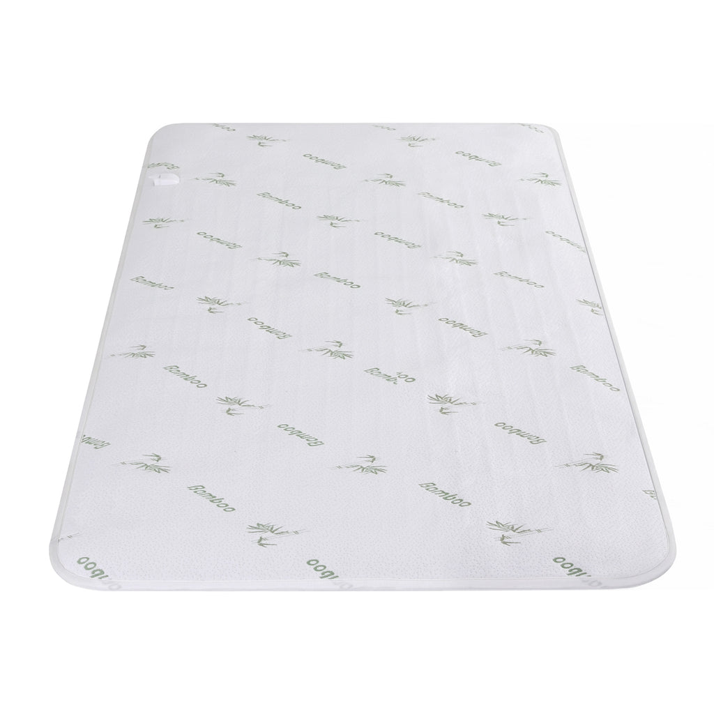 Giselle Electric Blanket Bamboo Fabric King Single Fitted Heated Pad Underlay Washable Winter