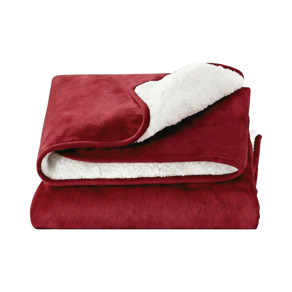 Giselle Bedding Electric Throw – Burgundy, 160 × 130 cm