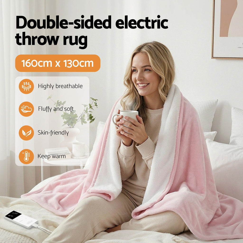 Giselle Bedding Electric Throw – Pink, 160 × 130 cm