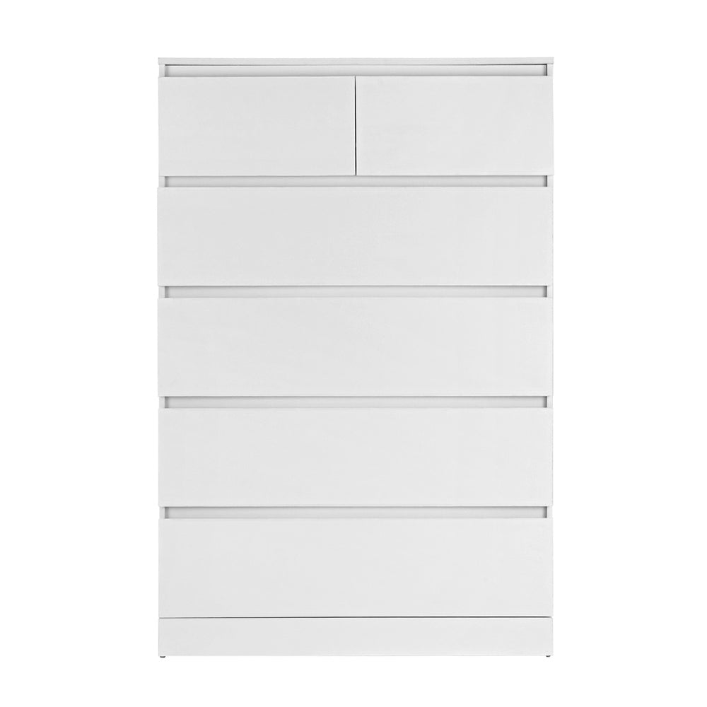 Artiss Pepe 6-Drawer Tallboy – White