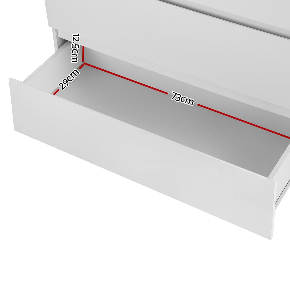 Artiss Pepe 6-Drawer Tallboy – White