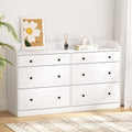 Artiss Pete 6-Drawer Lowboy with Top Shelf – White