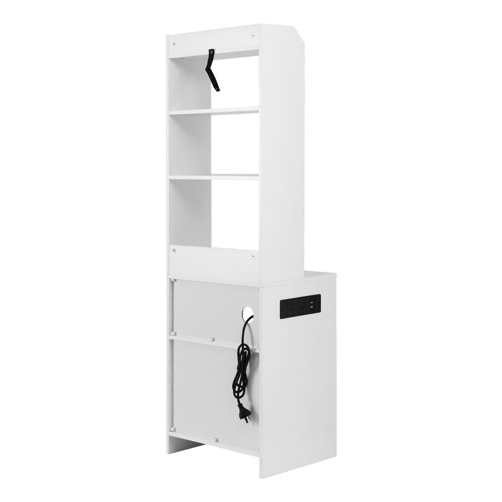 Artiss Tall Charging Storage Cabinet – White