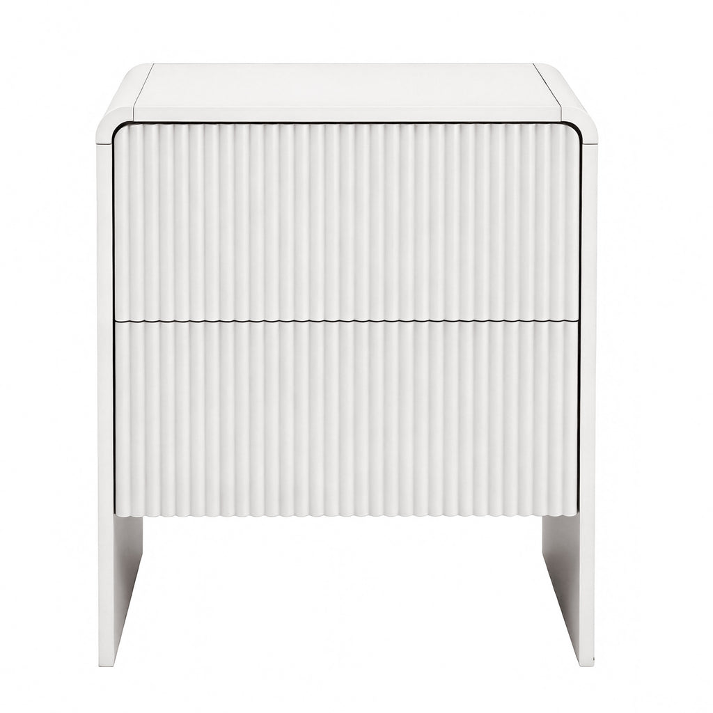 Artiss 2-Drawer Bedside Table – Beige