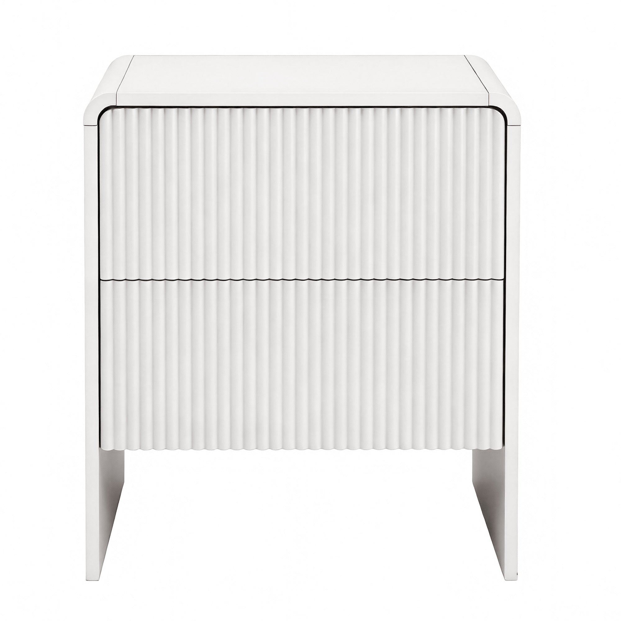 Artiss 2-Drawer Bedside Table – Beige