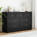 Artiss 7-Drawer Lowboy – Black