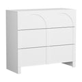 Artiss Concave-Front 3-Drawer Lowboy Cabinet – White