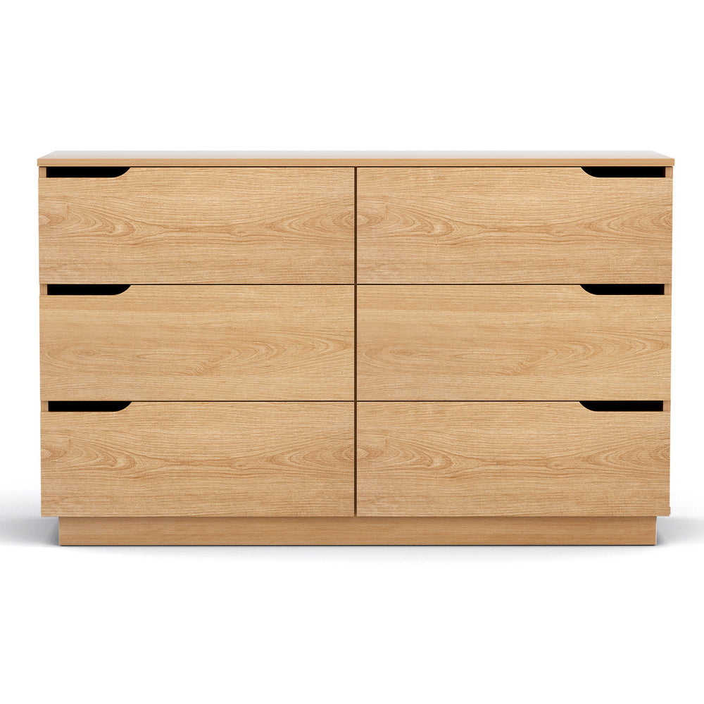 Artiss 6-Drawer Lowboy Cabinet – Pine