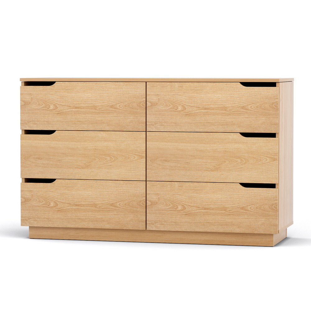 Artiss 6-Drawer Lowboy Cabinet – Pine
