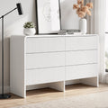 Artiss 6-Drawer Lowboy Cabinet – Beige