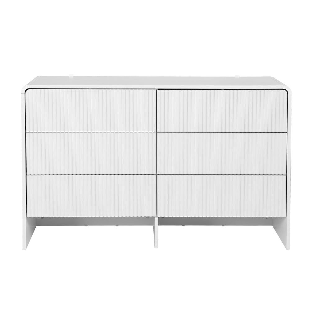 Artiss 6-Drawer Lowboy Cabinet – Beige