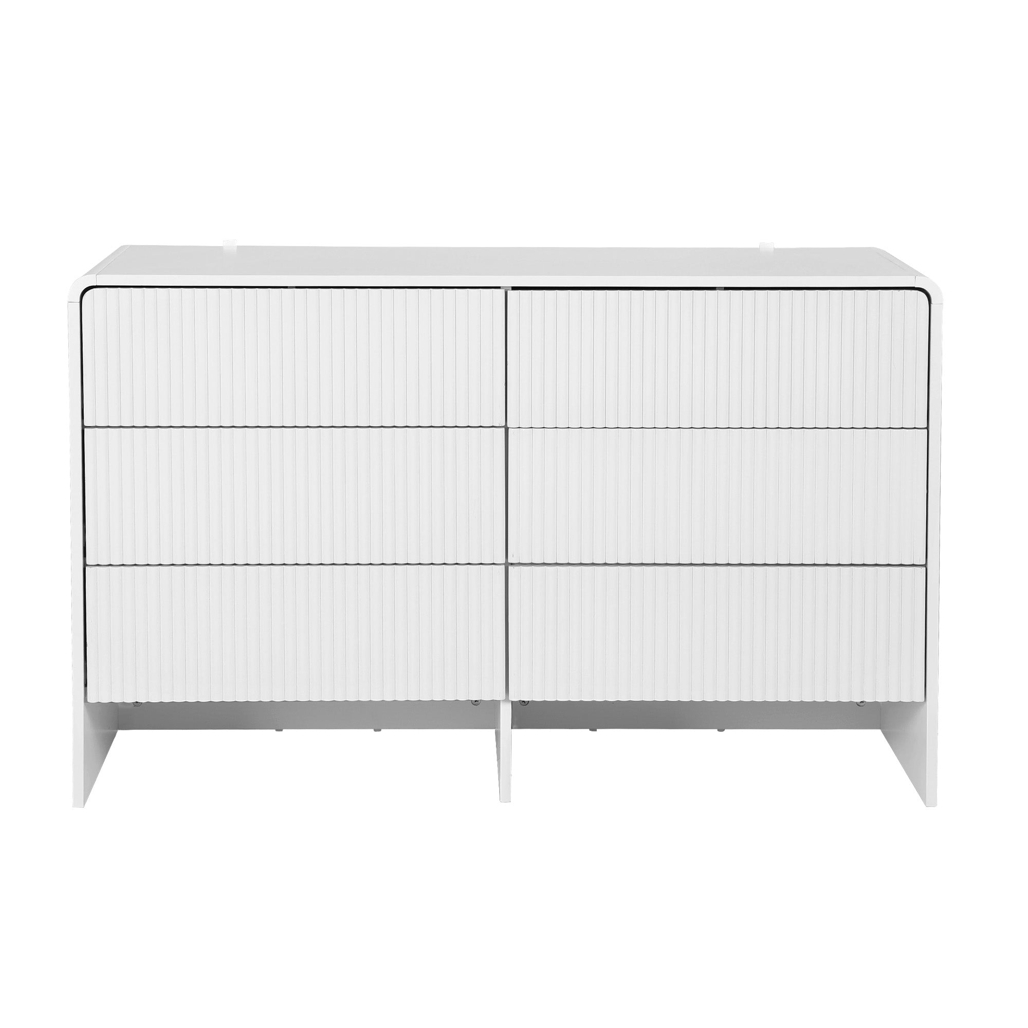 Artiss 6-Drawer Lowboy Cabinet – Beige