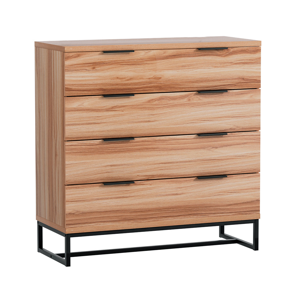 Artiss 4-Drawer Cabinet – Rust Oak