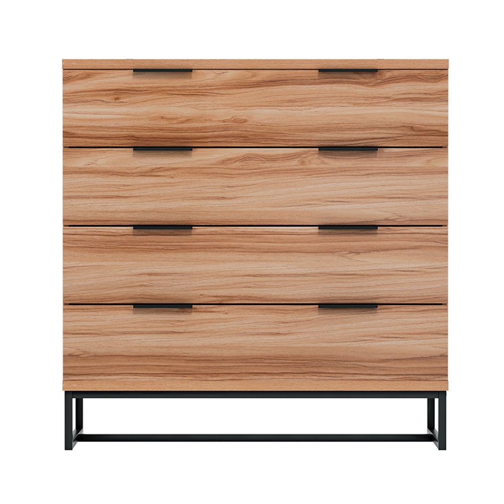 Artiss 4-Drawer Cabinet – Rust Oak