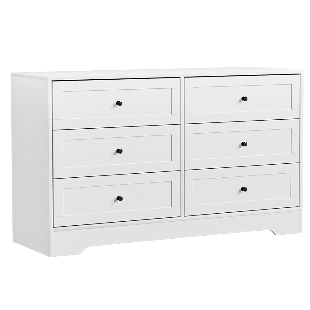 Artiss Leif 6-Drawer Lowboy – White